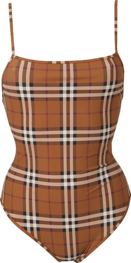 womens burberry one piece bathing suit|Burberry paige check One Piece.